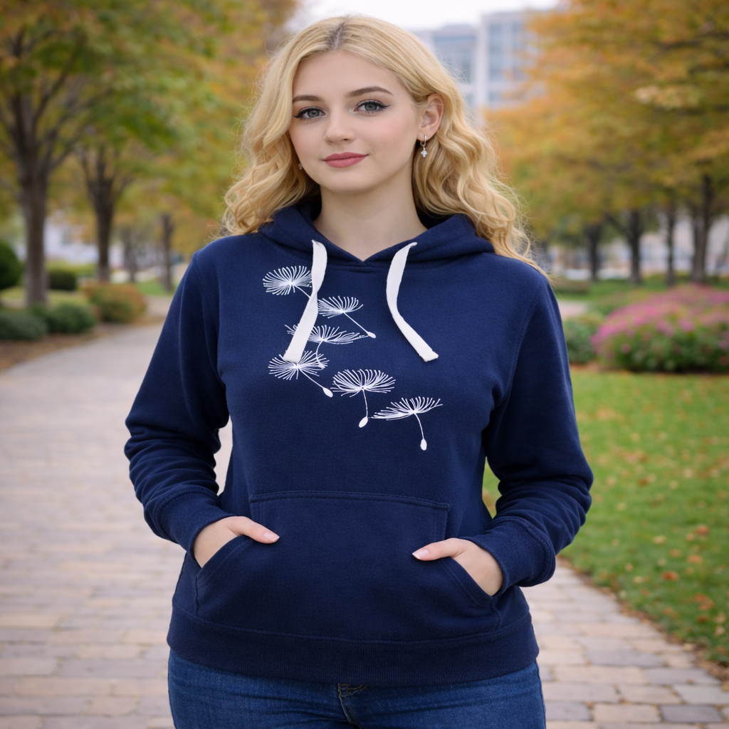 Fleecepullover Damen Fleece Kapuzenpullover Pulli Sweatjacke