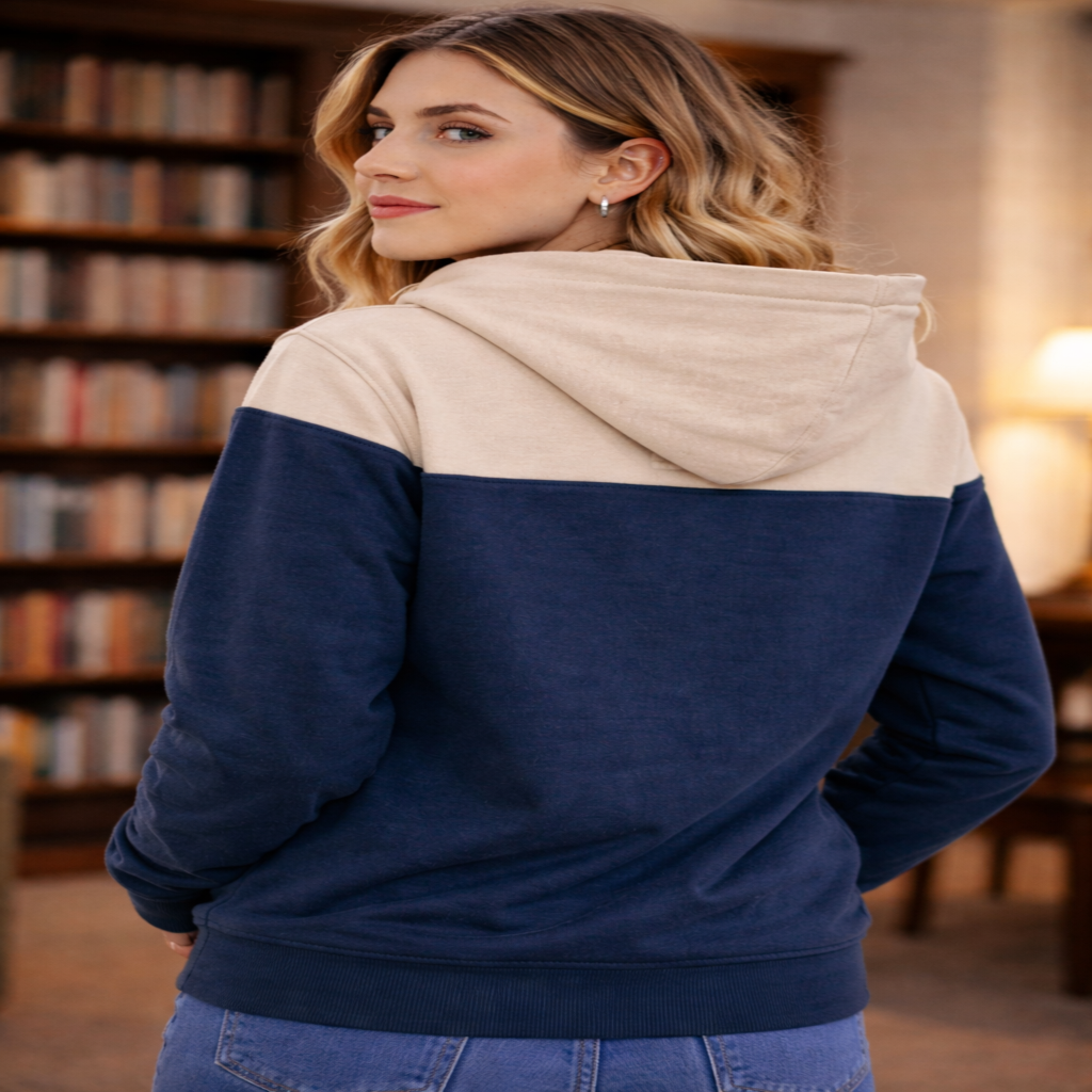 Fleecepullover Damen Fleece Kapuzenpullover Pulli Sweatjacke