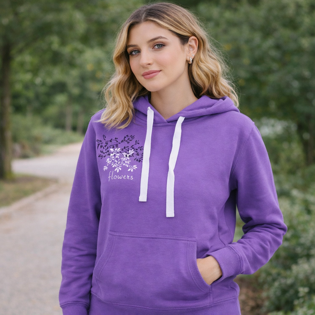 Fleecepullover Damen Fleece Kapuzenpullover Pulli Sweatjacke