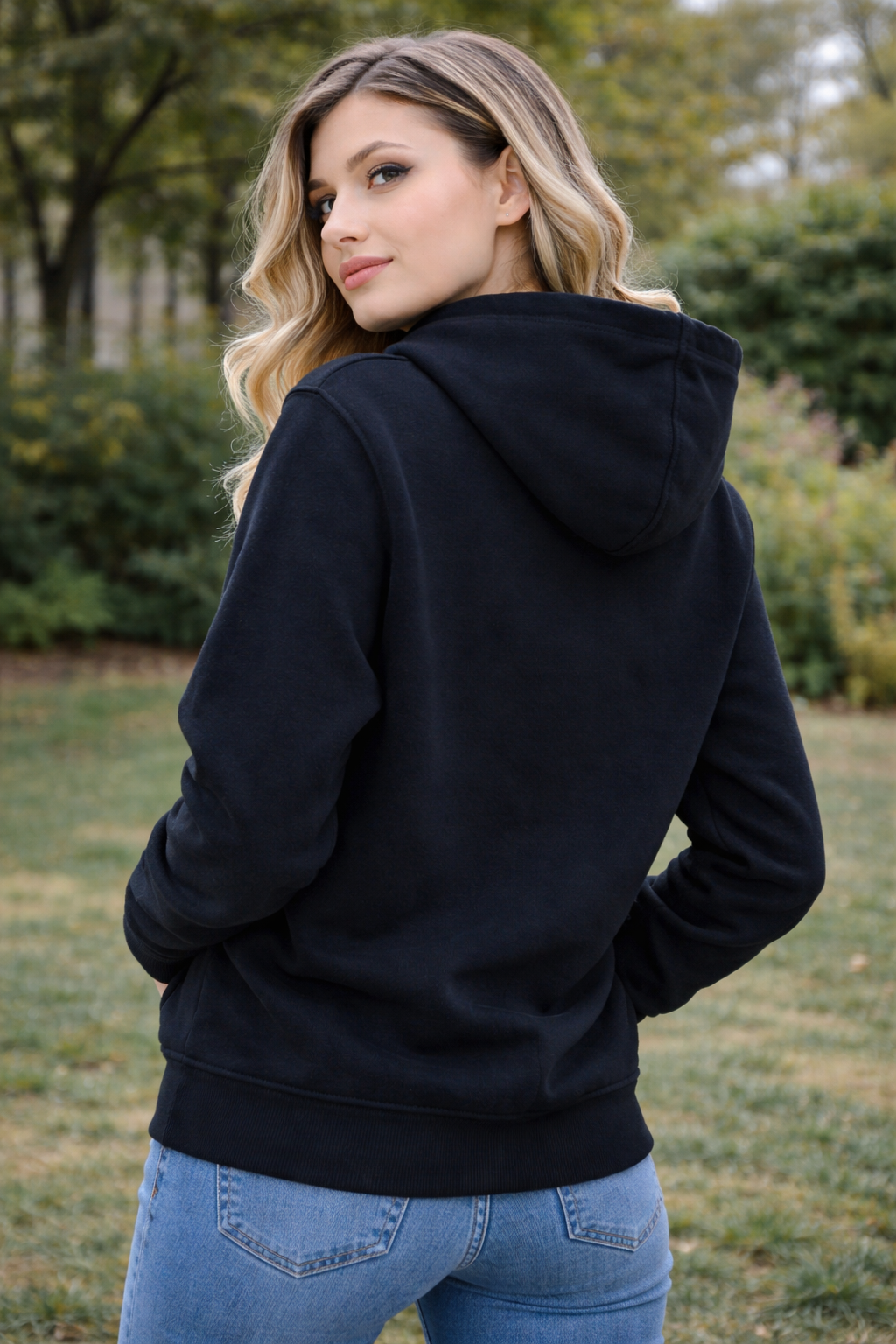 Fleecepullover Damen Fleece Kapuzenpullover Pulli Sweatjacke