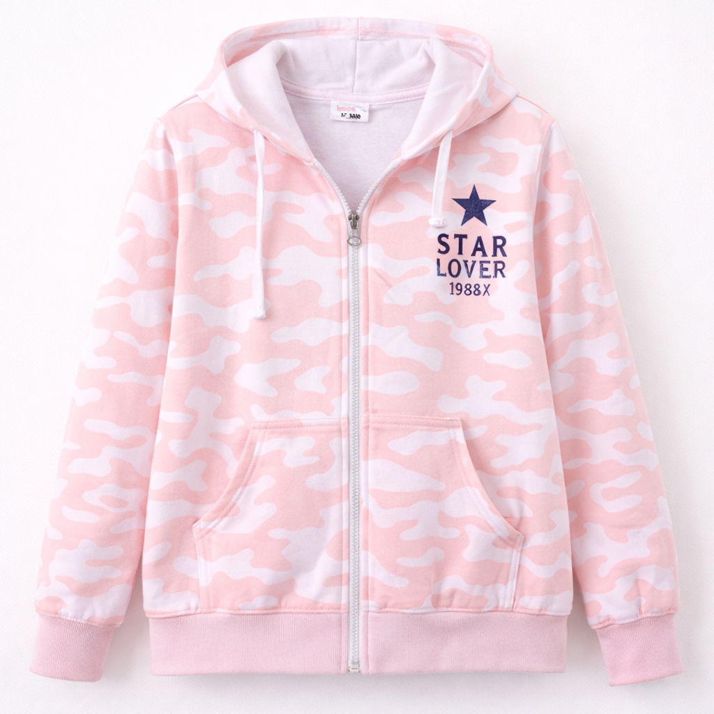 Hoodie Damen Fleece Pulli Kapuzenpullover Sweatjacke mit Reißverschluss