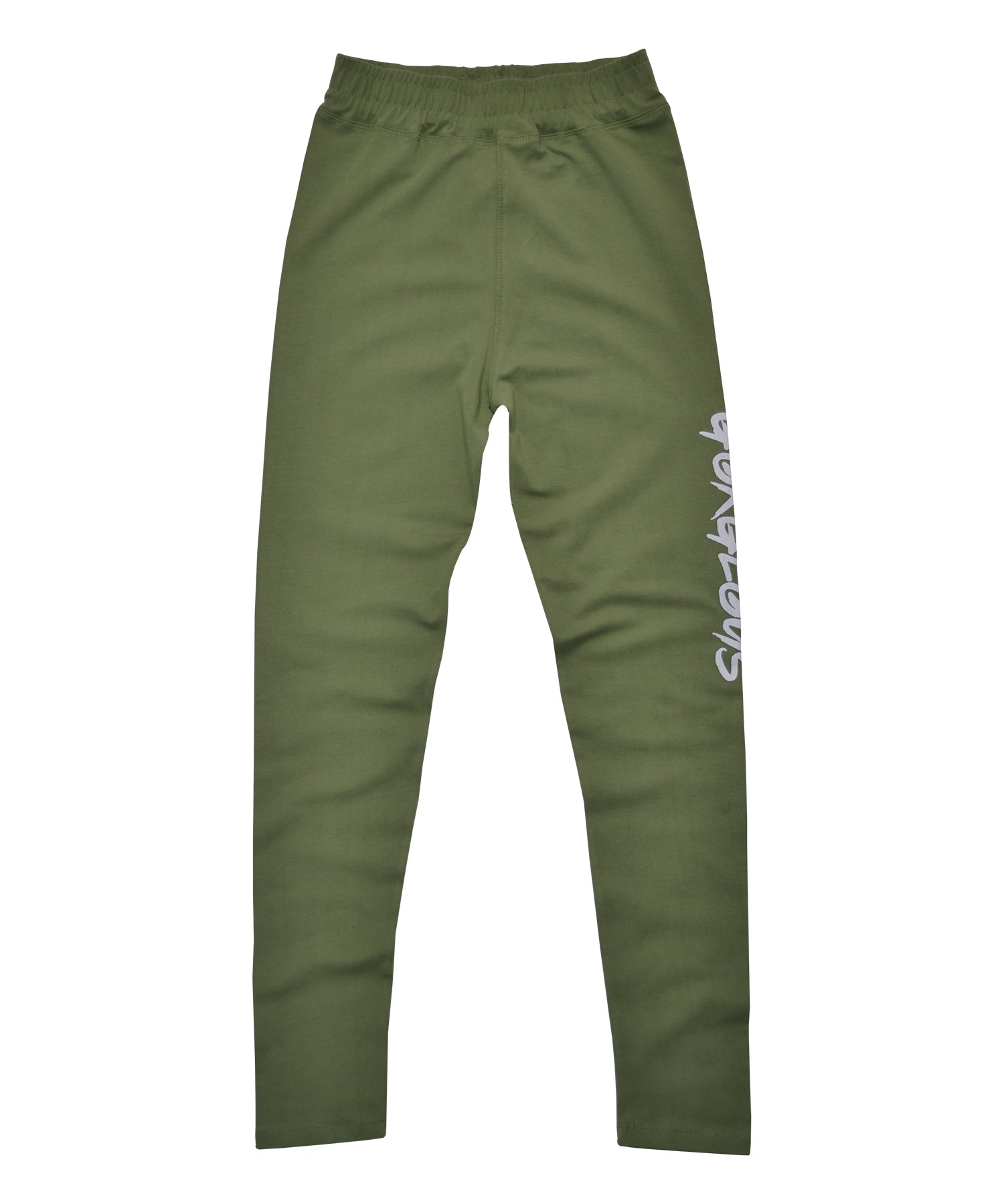 Damen Lycra-Jersy Leggings, Hosen, Jogginghosen, Trainingshosen, Freizeithosen Grün Aufdruck