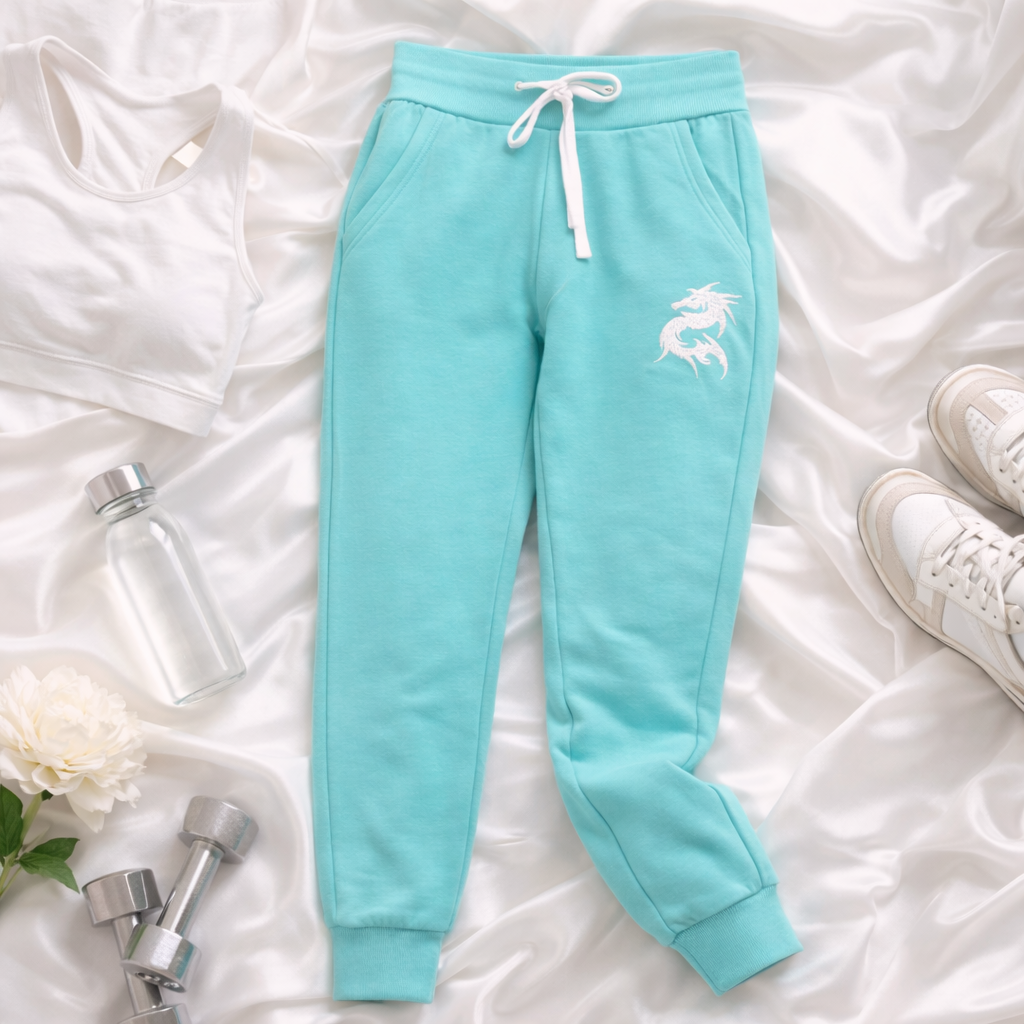 Sweathose Damen Premium Slim Fit Sweatpants Baumwolle Stretch