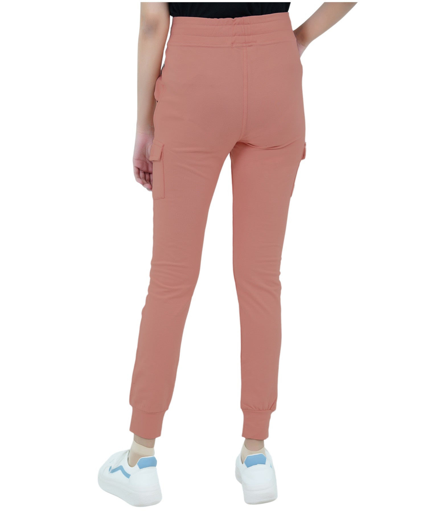 Damen Jogginghose Rosa mit Seitentaschen aus Baumwolle Slim Fit