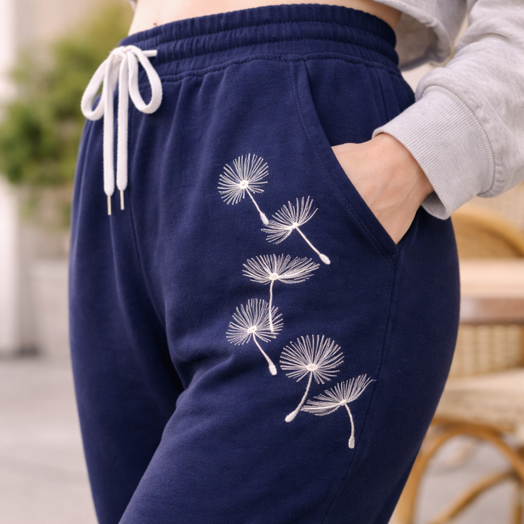 Sweathose Damen Premium Slim Fit Sweatpants Baumwolle Stretch