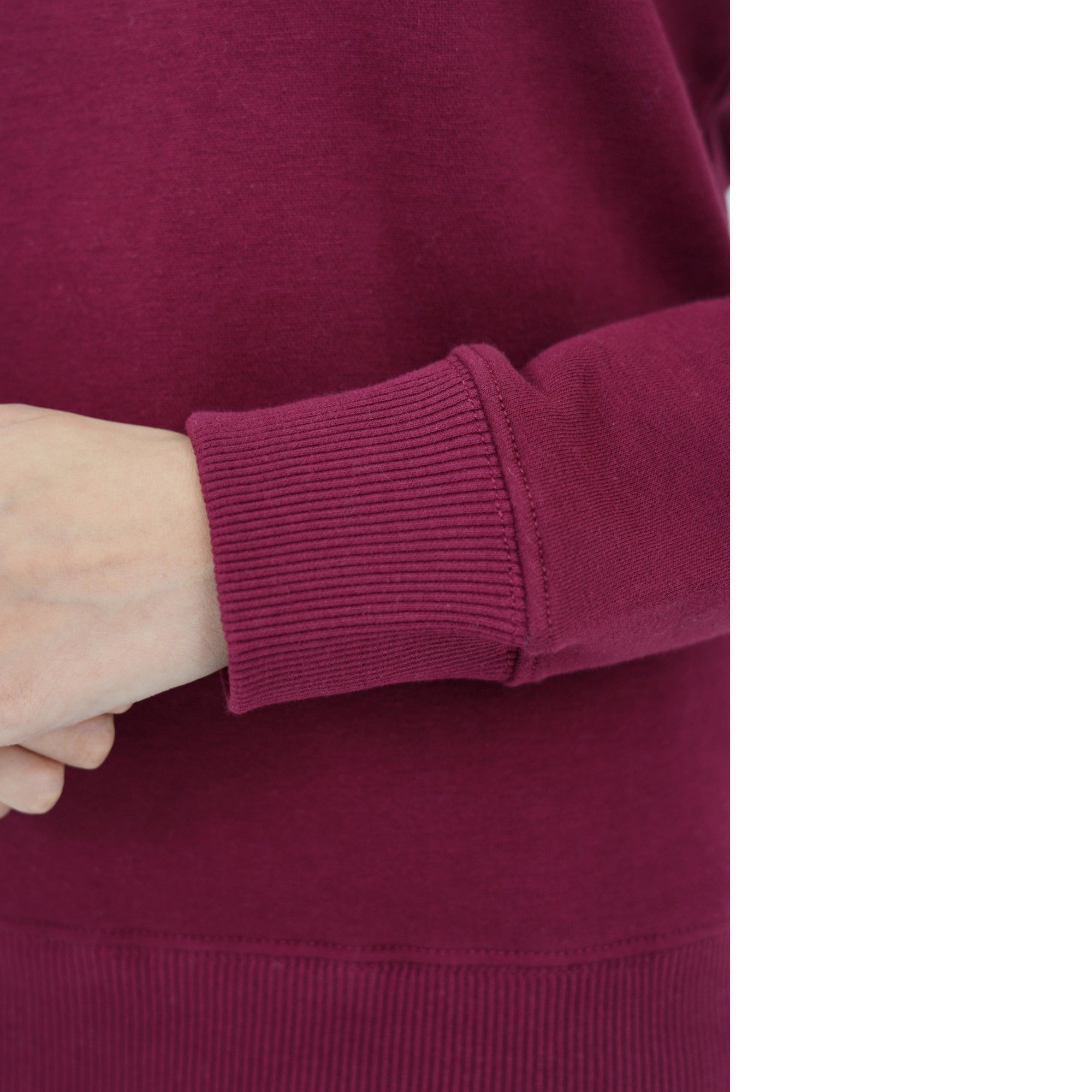 Damen Swearshirt Pullover Rot mit Stickerei
