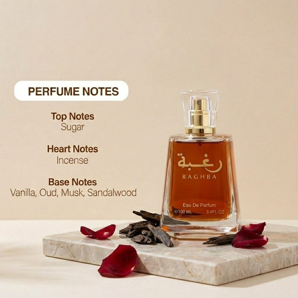 Duft-Set Lattafa Raghba Luxus Geschenkset, Eau de Parfum 100 ml + Spray