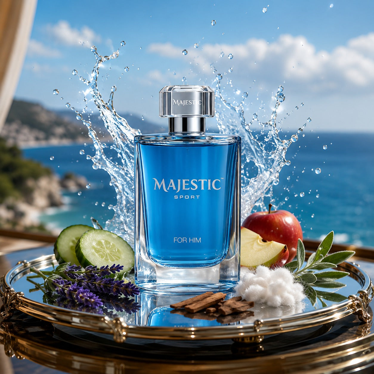 Eau de Parfum Majestic Sport for Him Men's Fragrance Made in England 100 ml