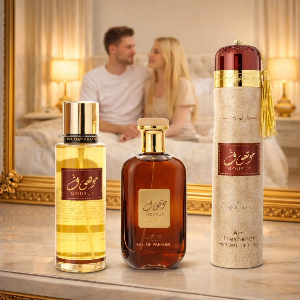 Duft-Set Mousuf Parfum Geschenkset: EDP + Deo + Lufterfrischer