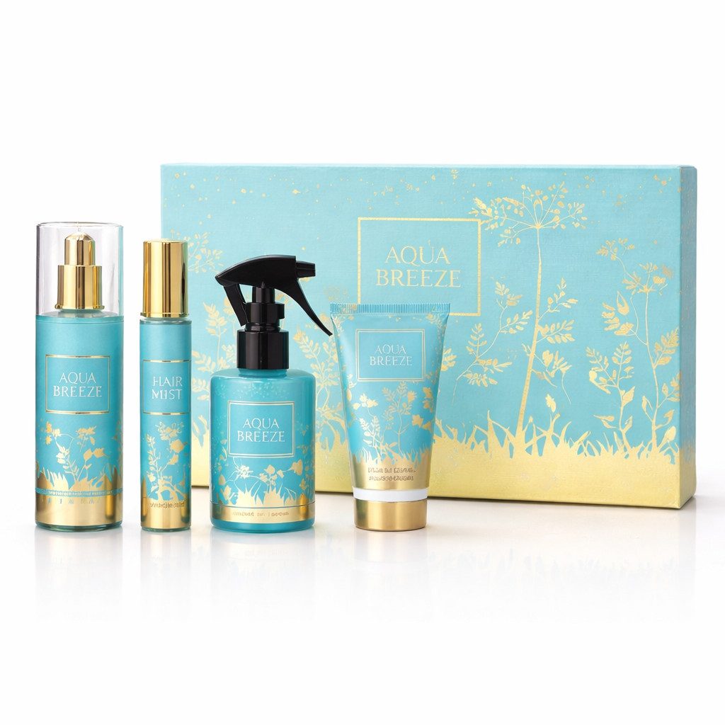 Care Gift Set Aqua Breeze Ladies Fragrance Set 4-Piece Ins from well-known fragrances Made in UK