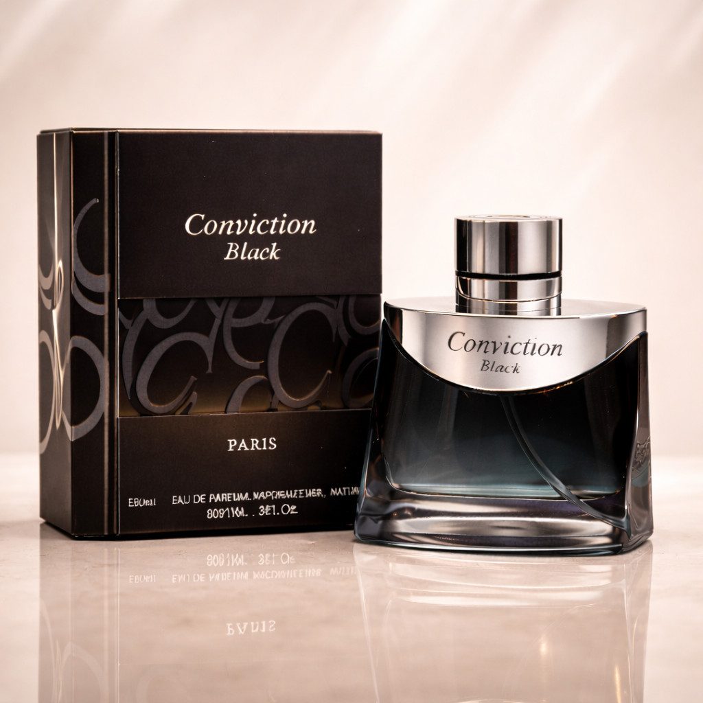 Eau de Parfum Conviction Black Herrenduft Frisch Blumig Warm aus Paris 90 ml