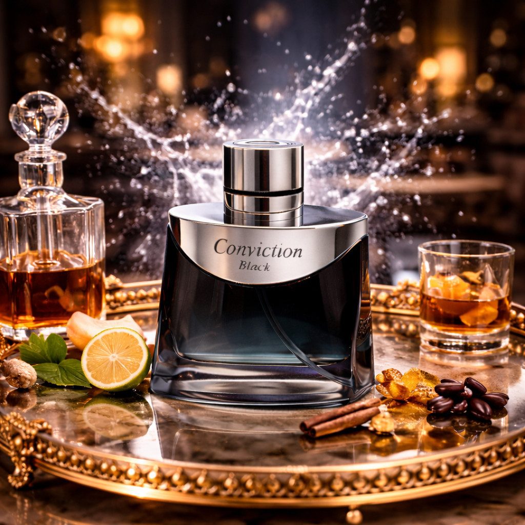Eau de Parfum Conviction Black Herrenduft Frisch Blumig Warm aus Paris 90 ml