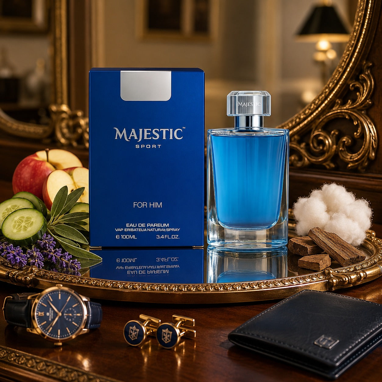 Eau de Parfum Majestic Sport for Him Men's Fragrance Made in England 100 ml