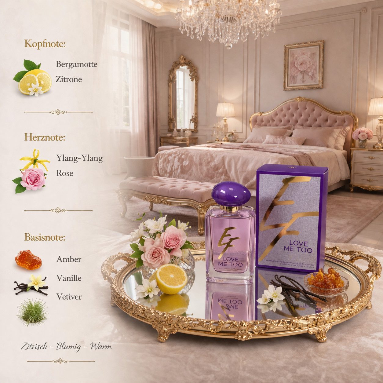 Eau de Parfum Love Me To Damenduft Blumig Fruchtig Frisch aus Paris 100 ml