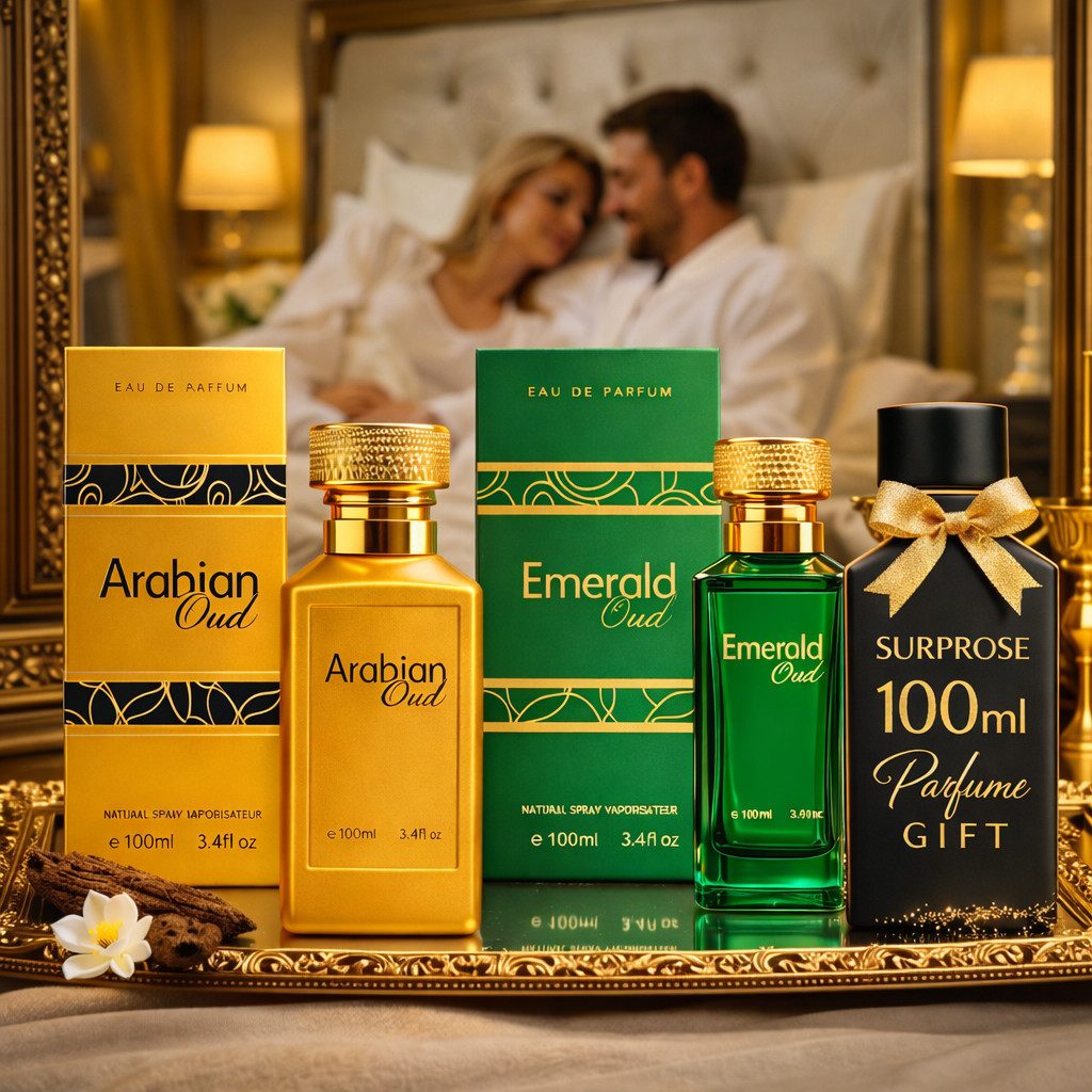 Eau de Parfum Oud Fragrance Set: Arabian Oud + Emerald Oud + EdP 100 ml Gift