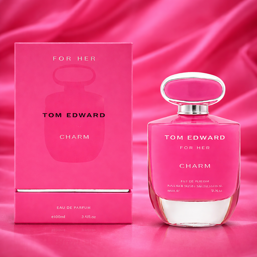 Eau de Parfum Tom Edward Charm for Her Damenduft, Frisch, Blumig, Aquatisch e100 ml