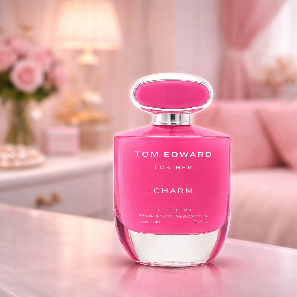 Eau de Parfum Tom Edward Charm for Her Damenduft, Frisch, Blumig, Aquatisch e100 ml
