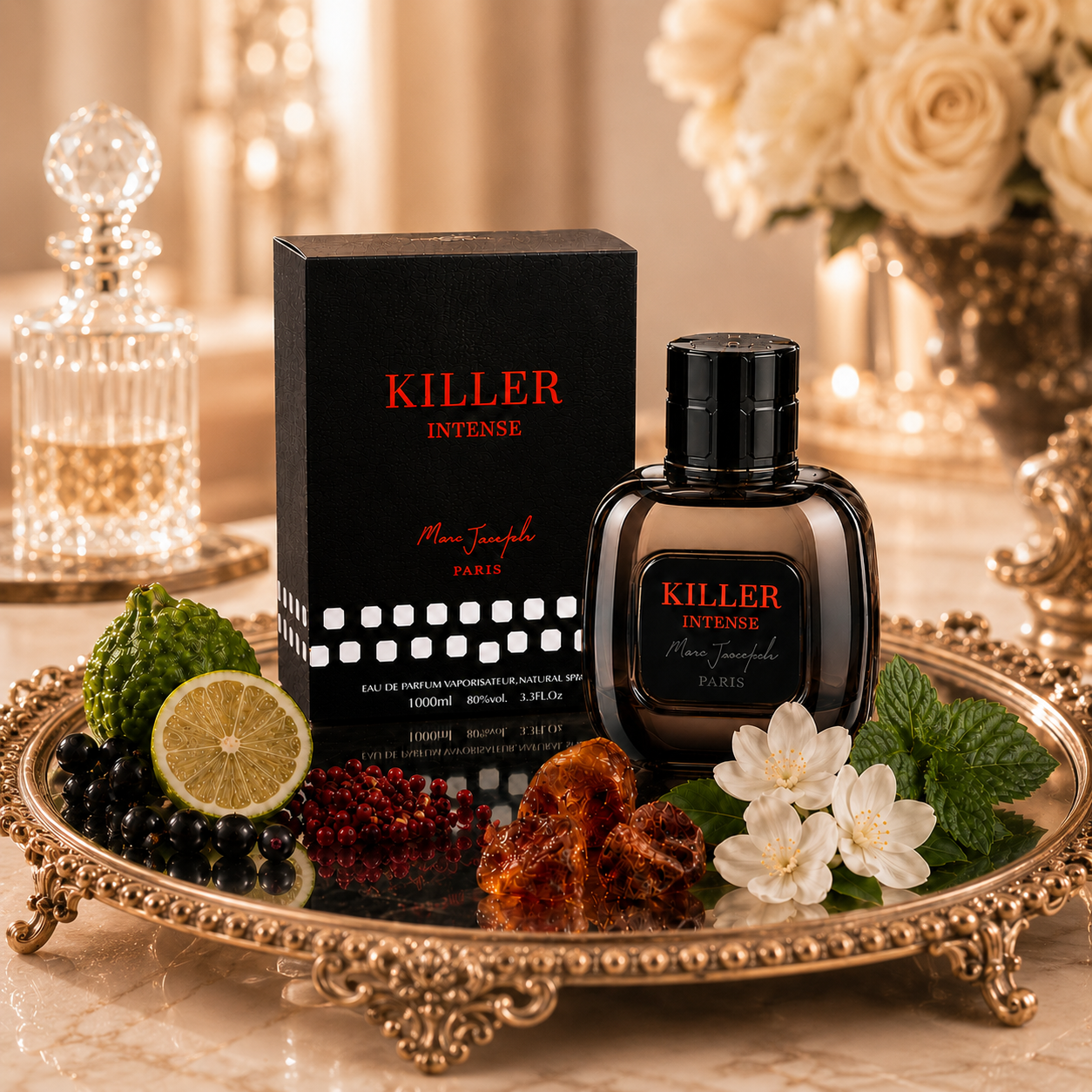 Eau de Parfum KILLER INTENSE PARIS Luxus Herrenduft; Frisch, Ledrig, Warm, e100 ml