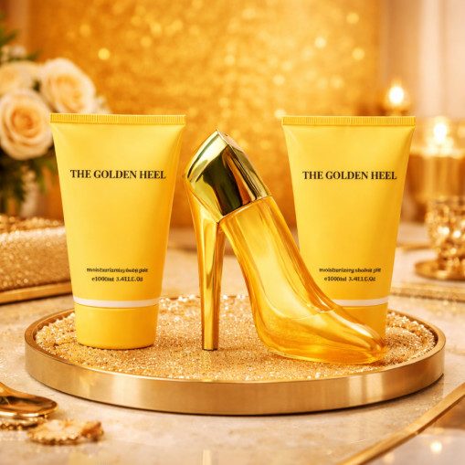 Pflege-Geschenkset THE GOLD HEEL Pour Femme 3-tlg. Damen Geschenkset