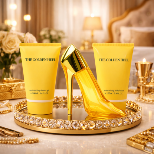 Pflege-Geschenkset THE GOLD HEEL Pour Femme 3-tlg. Damen Geschenkset