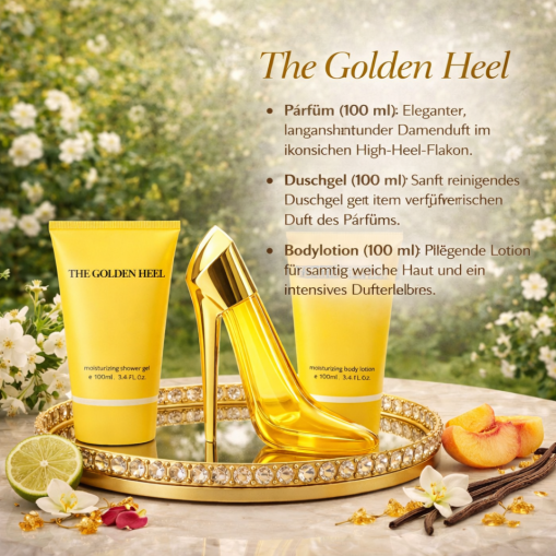 Pflege-Geschenkset THE GOLD HEEL Pour Femme 3-tlg. Damen Geschenkset