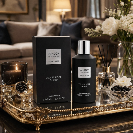 Eau de Parfum London Fragrances For Him Velvet Rose & Oud Men's Fragrance EDP 100 ml