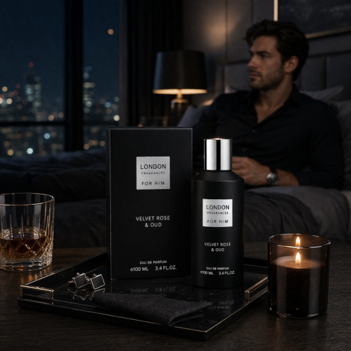 Eau de Parfum London Fragrances For Him Velvet Rose & Oud Men's Fragrance EDP 100 ml