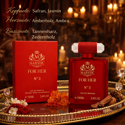Eau de Parfum Majestic for Her No.3 Women's Fragrance Made in England 100 ml