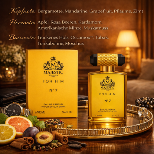 Eau de Parfum Majestic For Him No.7 Men's Fragrance Made in England 100ml